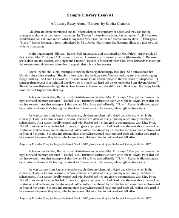 literary essay pdf