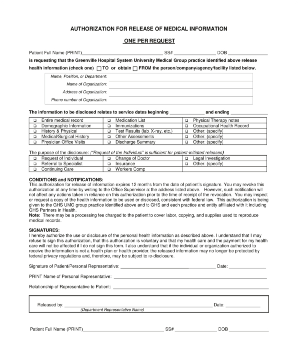 free-9-sample-medical-release-forms-in-pdf