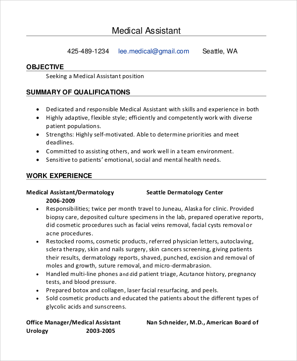 FREE 8 Sample Resume Objective Templates In PDF MS Word