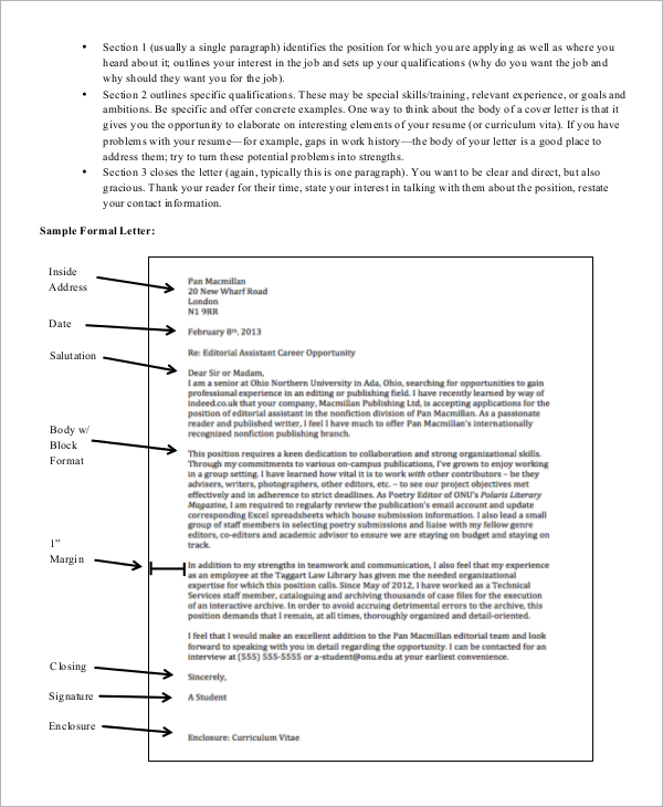 FREE 7+ Sample Formal Letter Templates in MS Word PDF