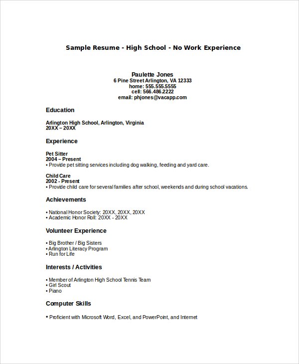 FREE 10+ Sample Student Resume Templates in PDF | MS Word | Excel