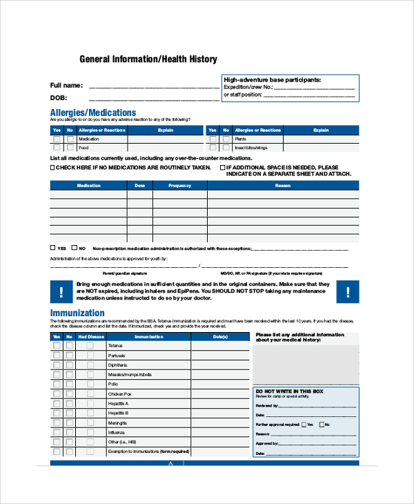 free-8-sample-bsa-medical-forms-in-pdf-ms-word