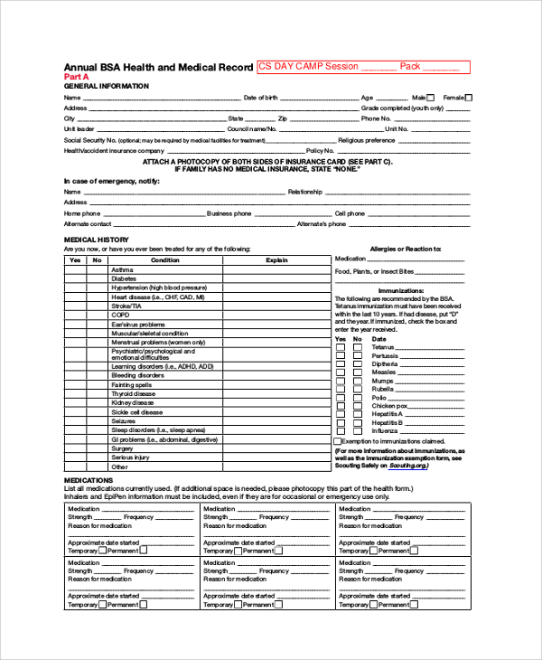 free-8-sample-bsa-medical-forms-in-pdf-ms-word