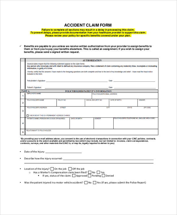 icash claim form