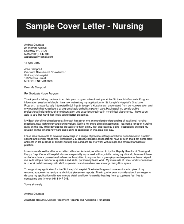 FREE 7+ Cover Letter For Resume Samples in PDF | MS Word