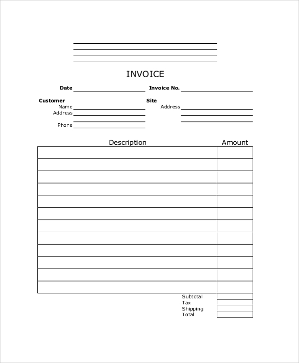 free 12 sample blank invoices in ai psd google docs