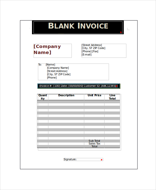 free 12 sample blank invoices in ai psd google docs