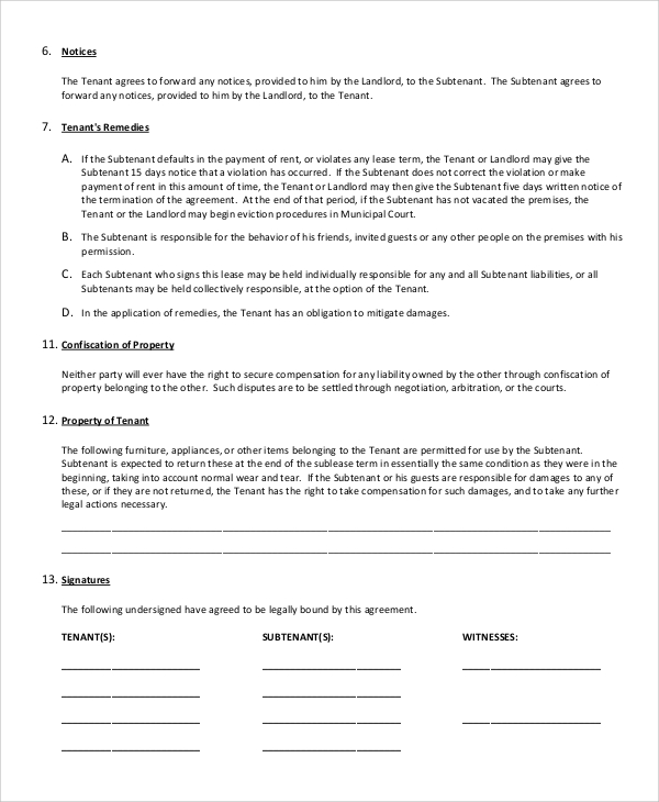 legal agreement form