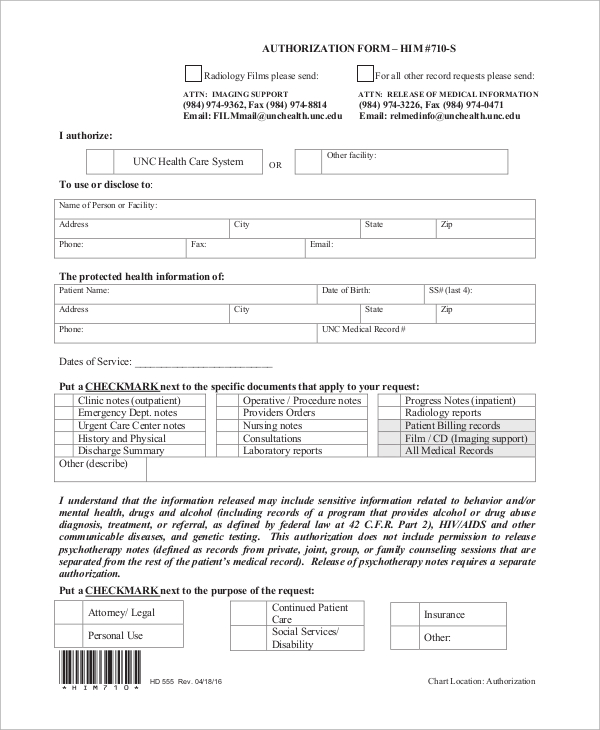 release-of-medical-information-form-template-collection