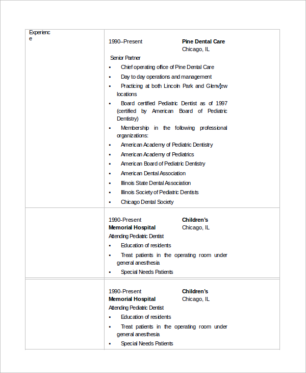 pediatric dental assistant resume