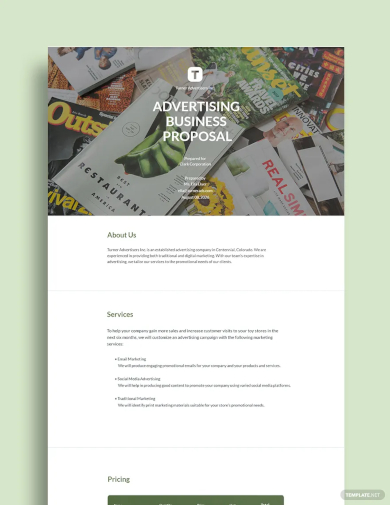 advertising business proposal template