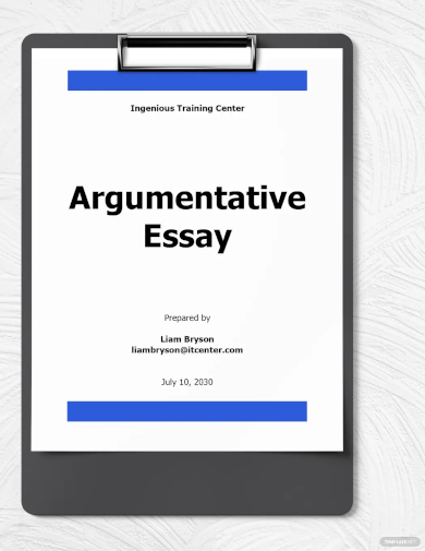 argumentative essay writing template