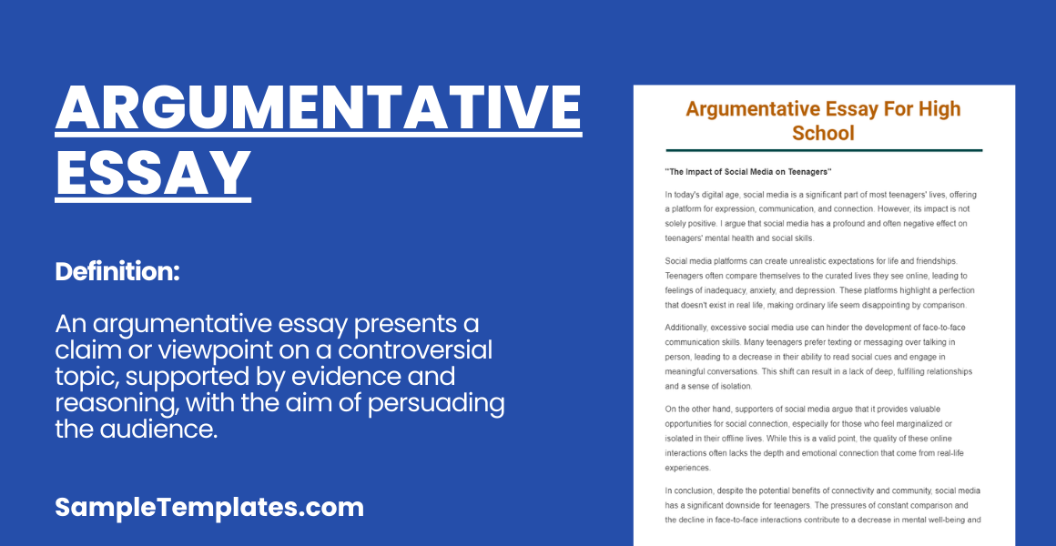 FREE 19+ Argumentative Essay Samples & Templates in PDF, MS Word