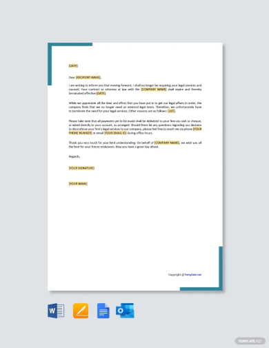 attorney termination letter template