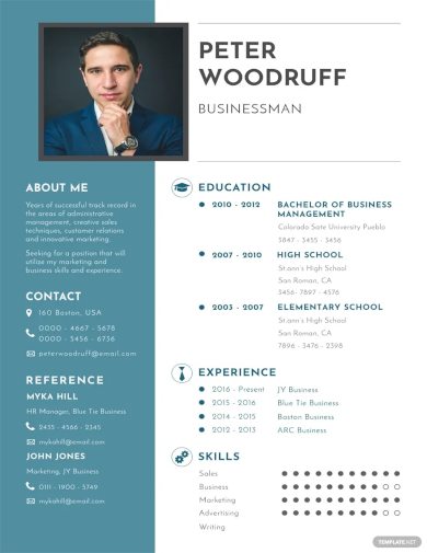 business resume template