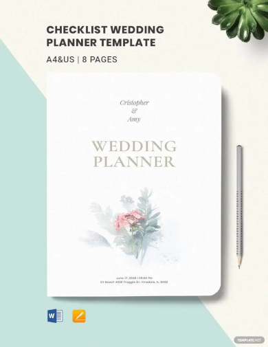 checklist wedding planner template