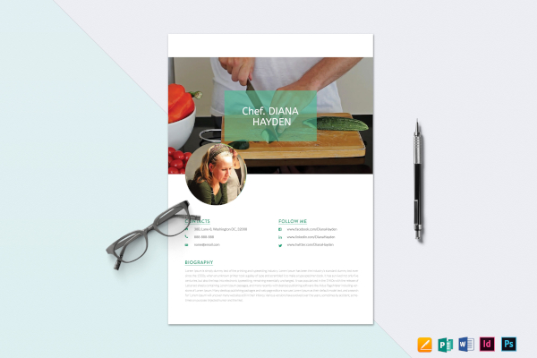 chef resume template
