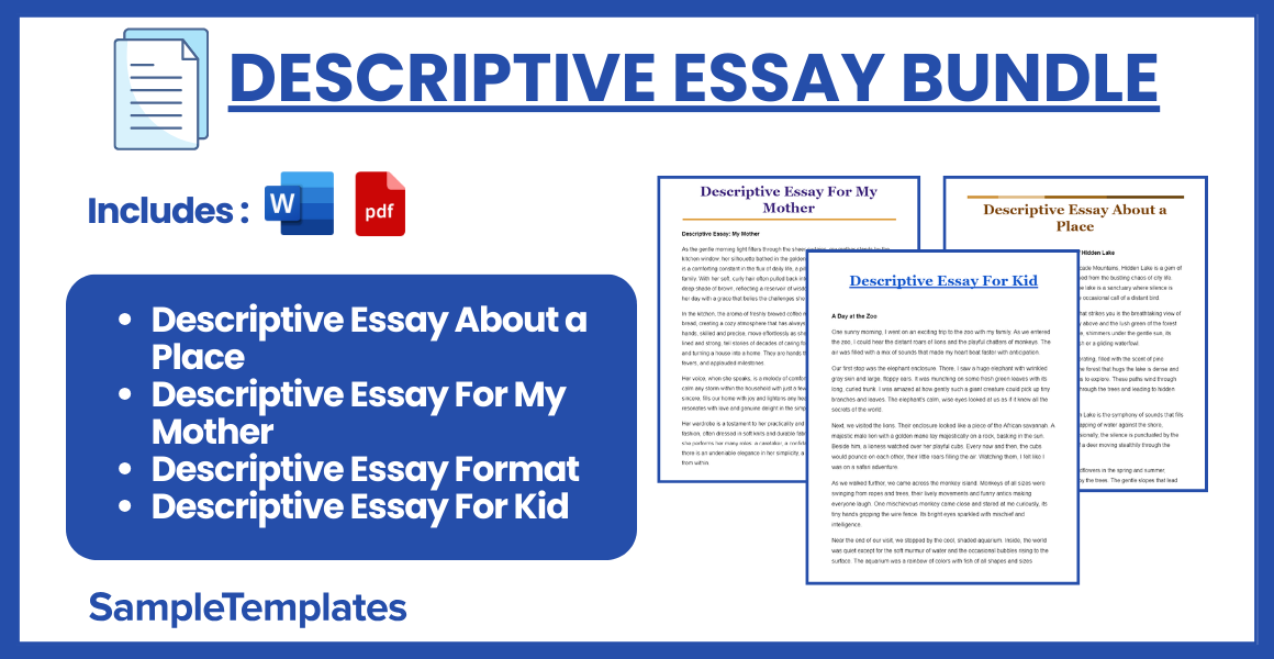 descriptive essay bundle