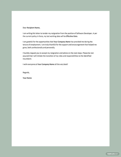 formal resignation letter1