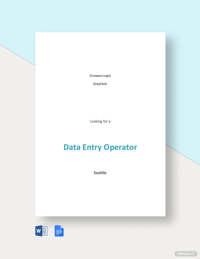 free data entry operator job description template