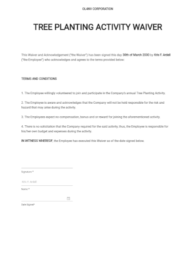 free generic waiver of liability template