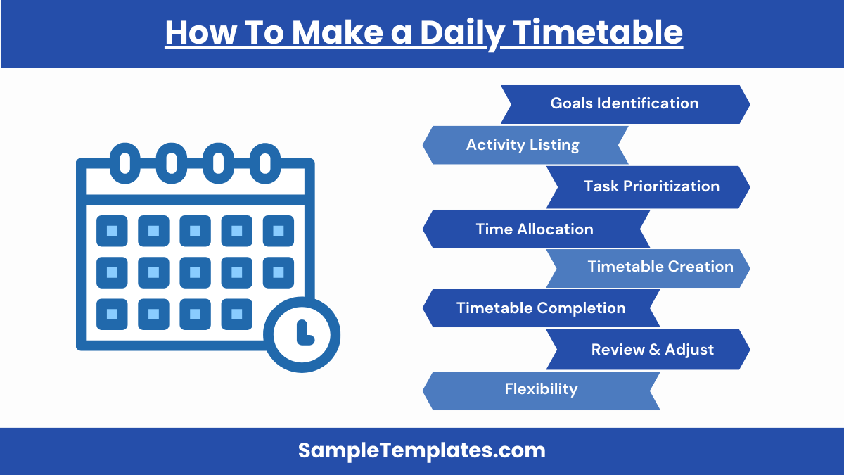 how to make a daily timetable