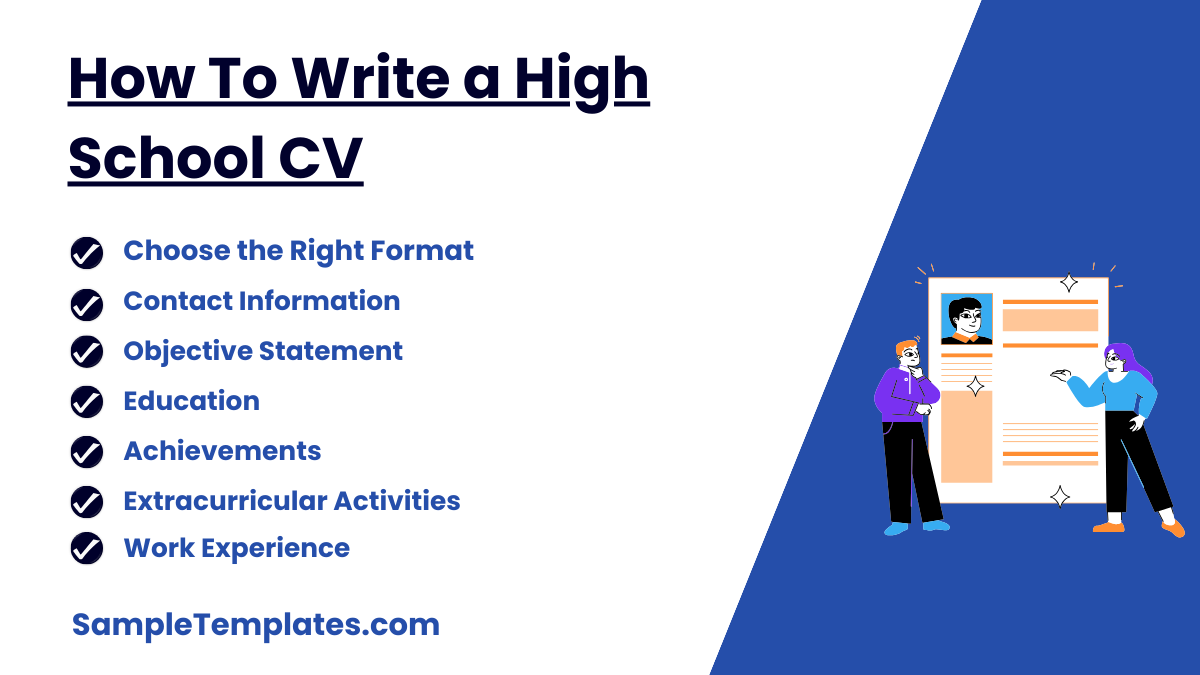 how to write a high school cv