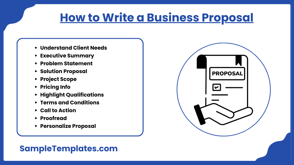 how to write a business proposal