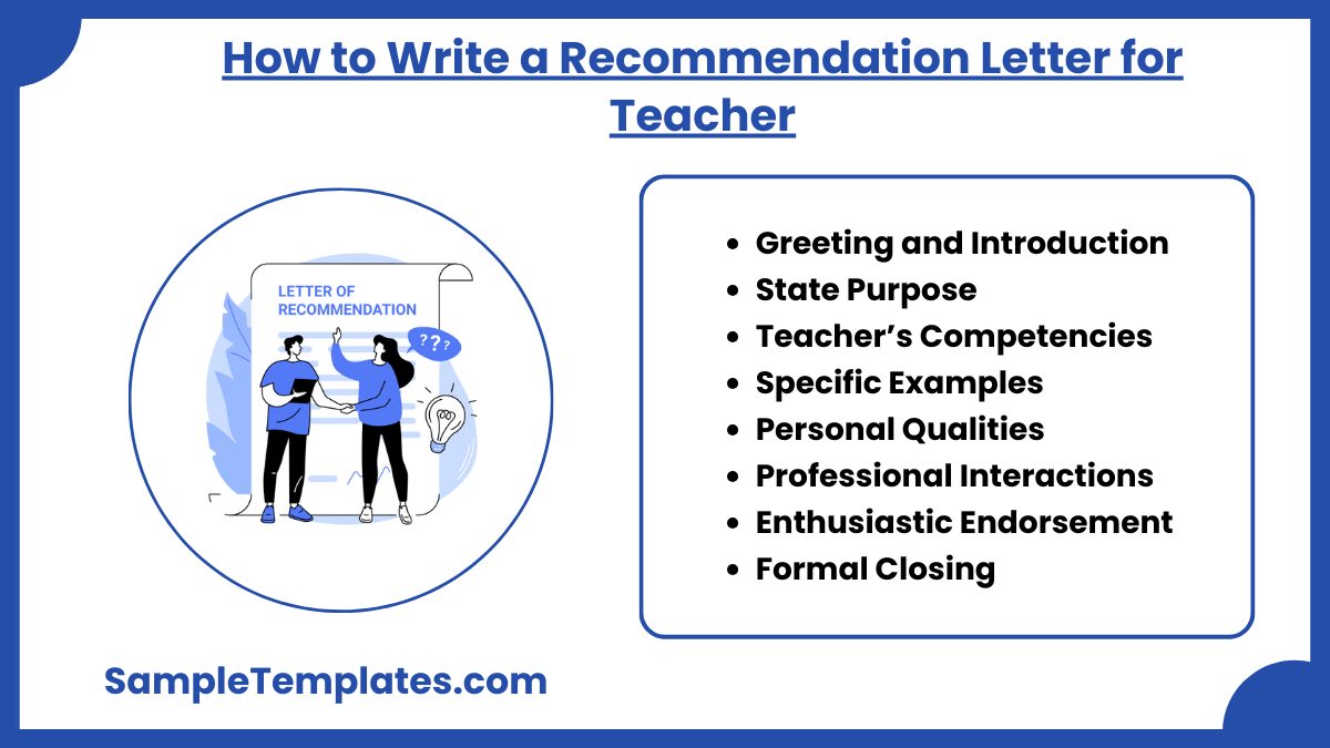 how to write a recommendation letter for teacher