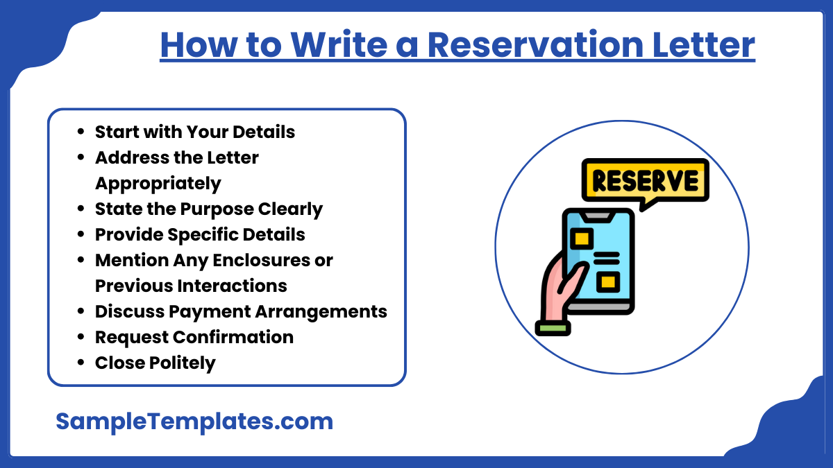 how to write a reservation letter