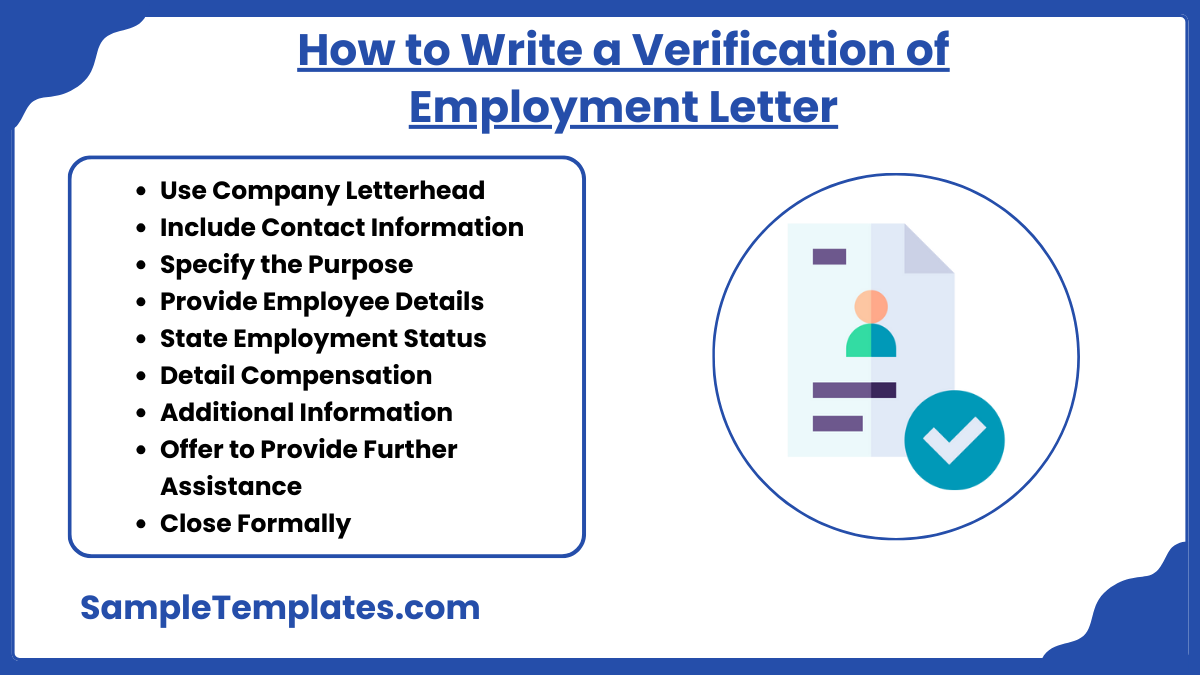 how to write a verification of employment letter