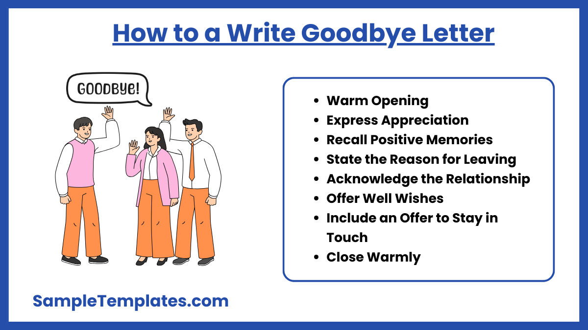 how to a write goodbye letter