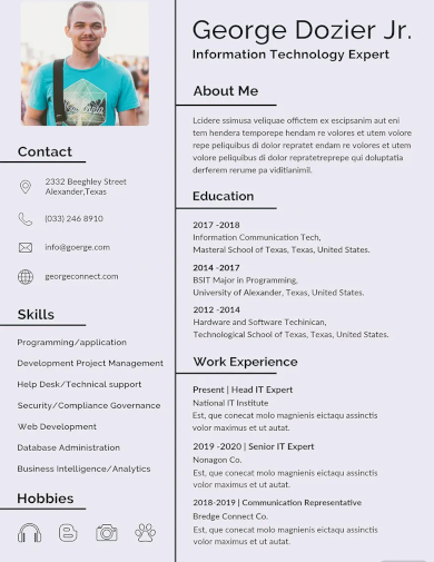 it resume format template