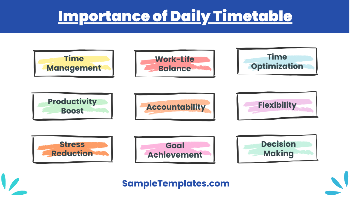 importance of daily timetable
