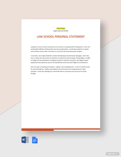 law school personal statement template