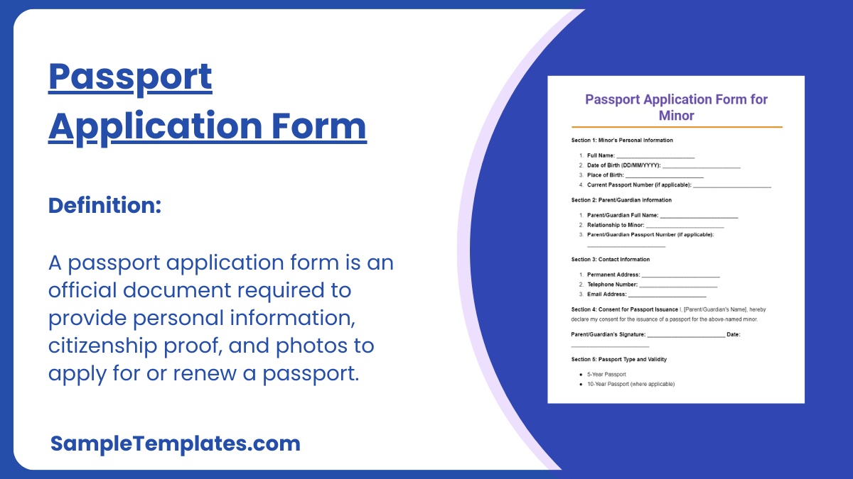 Passport Application Form