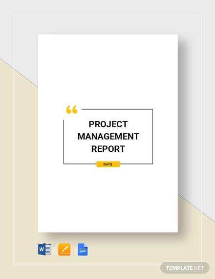 project management report template