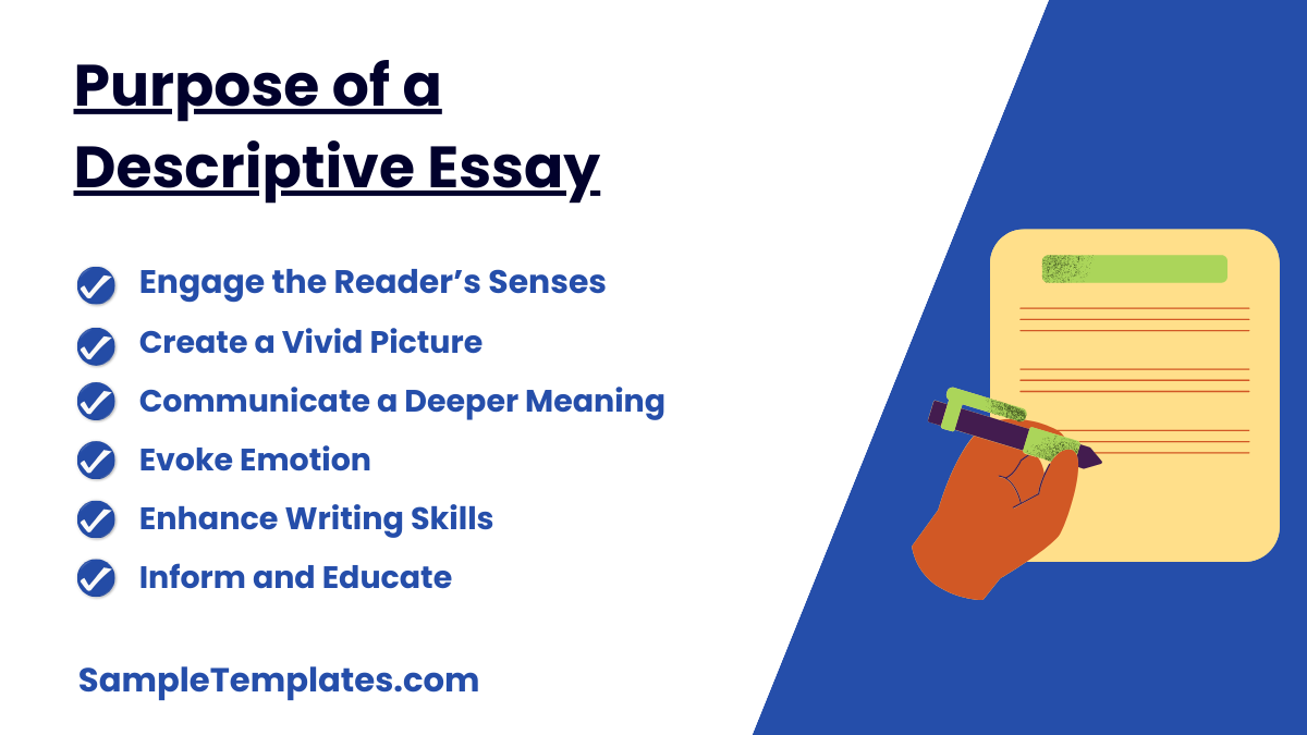 purpose of a descriptive essay