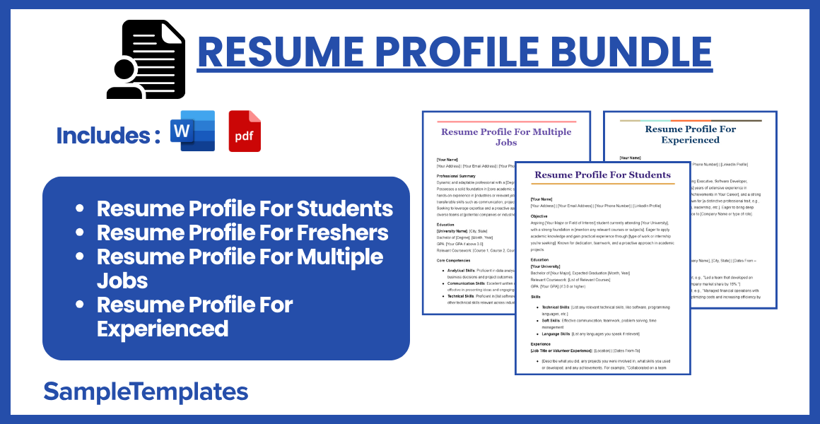 resume profile bundle
