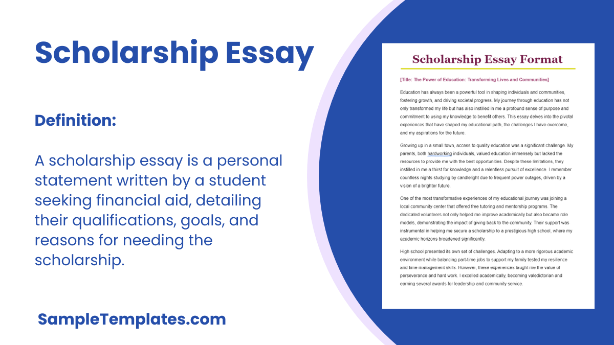 Scholarship Essay