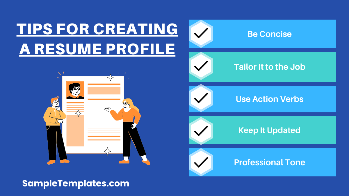 tips for creating a resume profile