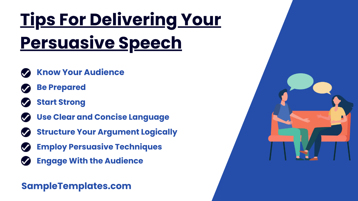 tips for delivering your persuasive speech