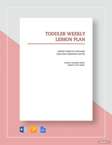 toddler lesson plan template