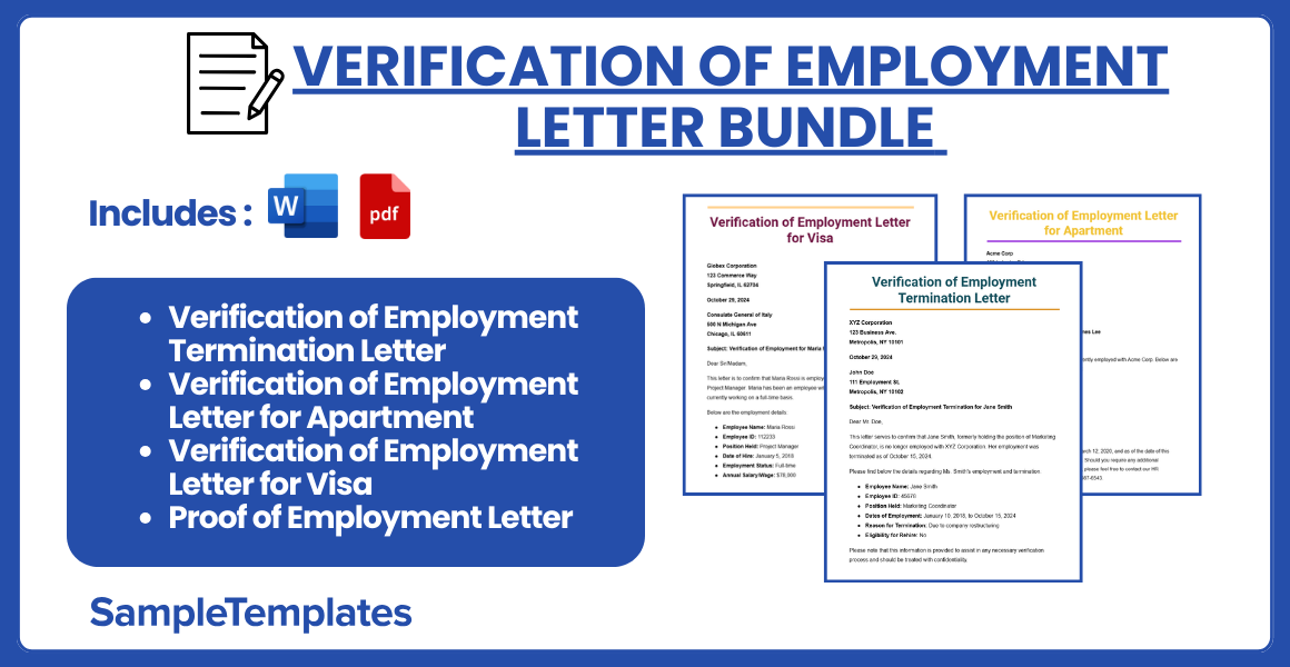 verification of employment letter bundle 