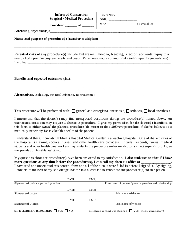 medical informed consent form