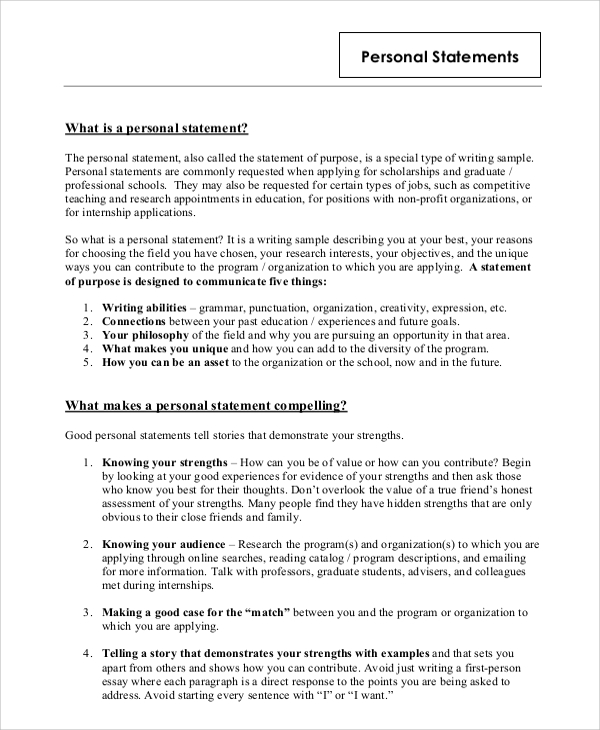 personal statement outline medical school