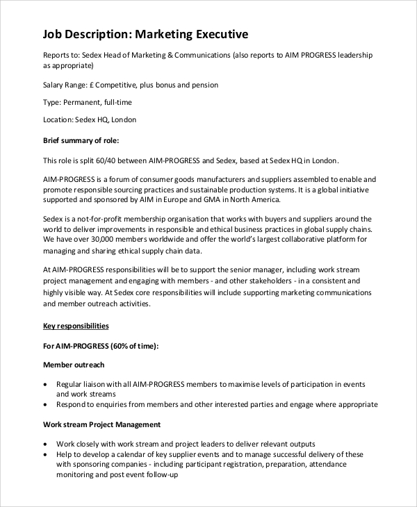 marketing research manager job description