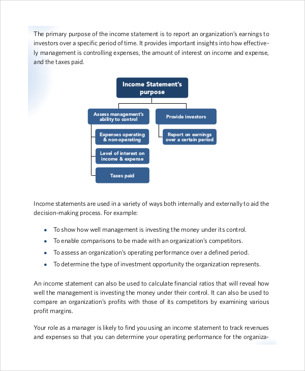 analysis of income statement