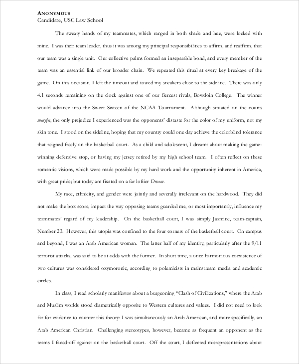 sample law school personal statement