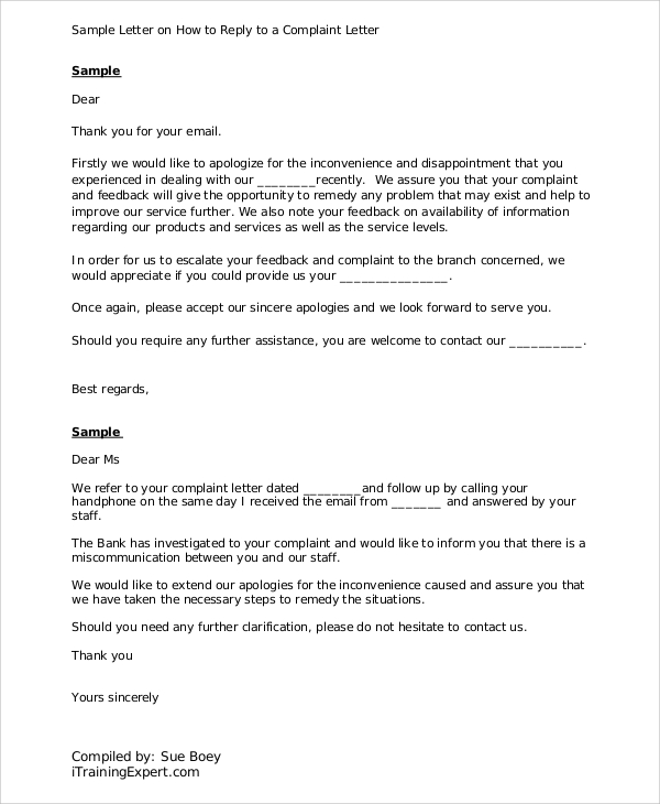 FREE 9+ Sample Complaint Letter Templates in PDF | MS Word ...